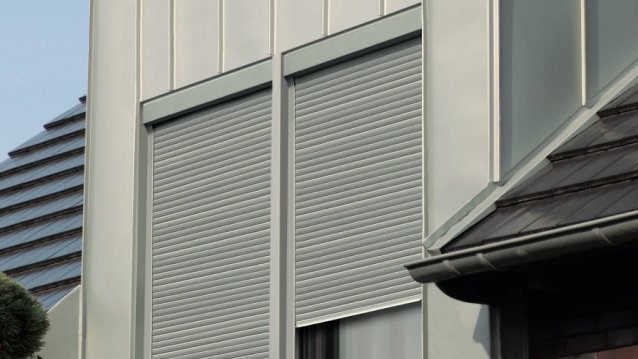 Vorbaurollladen in grau