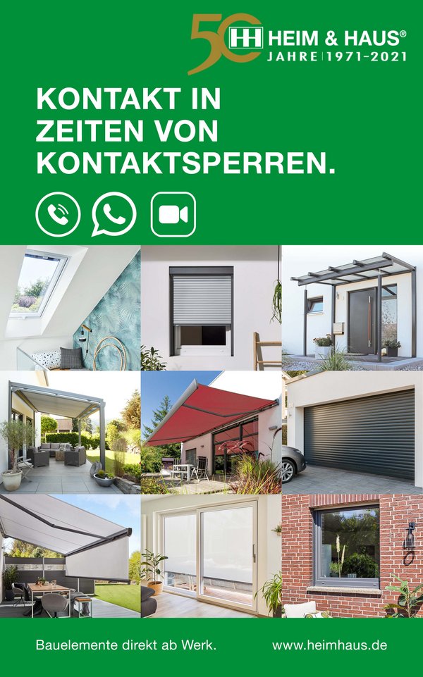 HEIM & HAUS Facebook Posting: In Zeiten von Kontaktsperren 