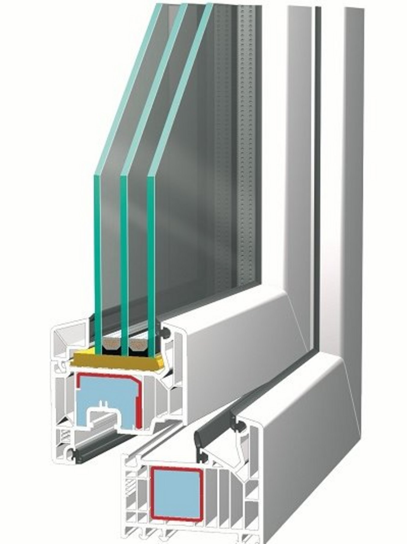 Kunststofffenster mit Dreifachverglasung