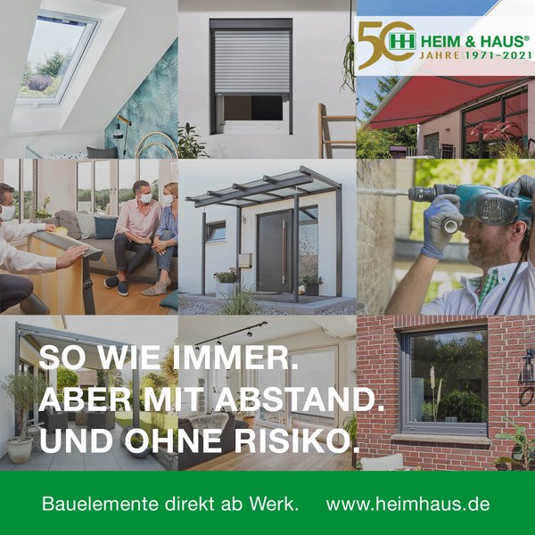HEIM & HAUS WhatsApp Posting mit einer Collage