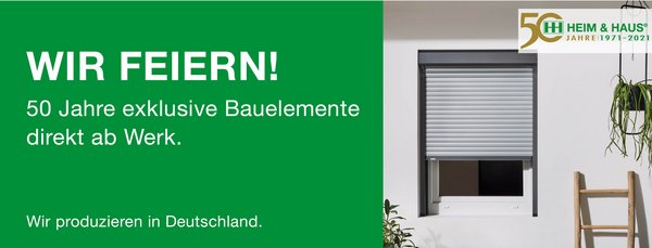 HEIM & HAUS Facebook Titelbild mit Rollladen