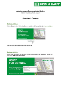 HEIM & HAUS Anleitung für den Download auf dem Desktop