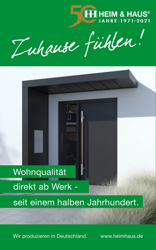 HEIM & HAUS Facebook Posting mit einer HEIM & HAUS Haustür