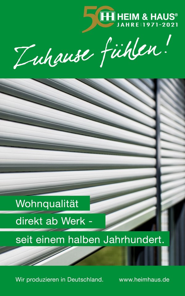 HEIM & HAUS Facebook Posting mit einem Rollladen