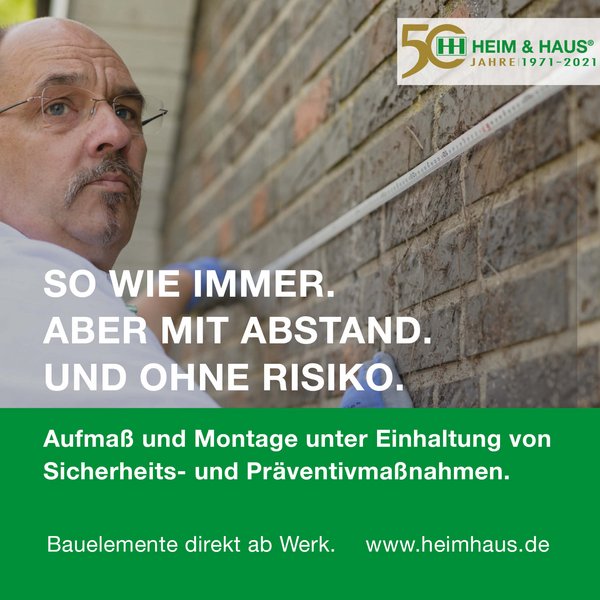 HEIM & HAUS WhatsApp Bild mit einem Monteur bei der Montage