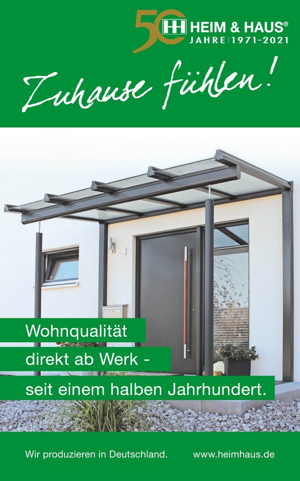 HEIM & HAUS Facebook Posting über das zuhause fühlen mit einer HEIM & HAUS Haustür