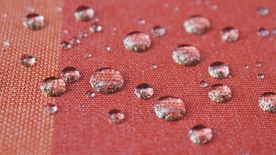 Nanoeffekt Markisentuch Wasserperlen auf Markisentuch