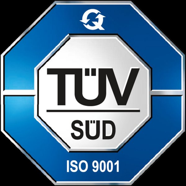Siegel des TÜV SÜD ISO 9001