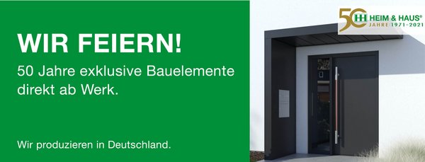 HEIM & HAUS Facebook Titelbild für das 50 Jährige Jubiläum 
