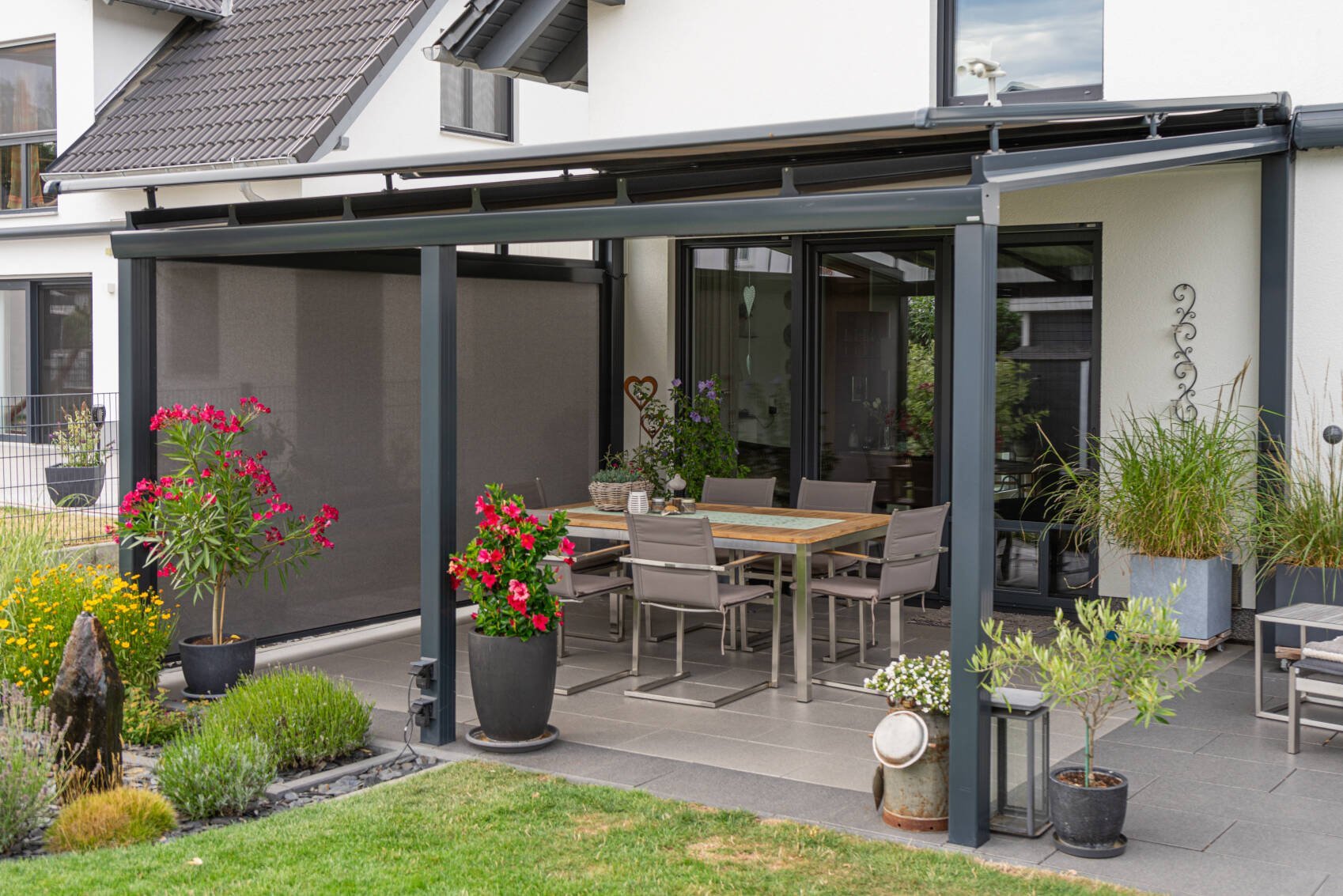 HEIM & HAUS Zipscreen mit Terrassendach und Terrasse