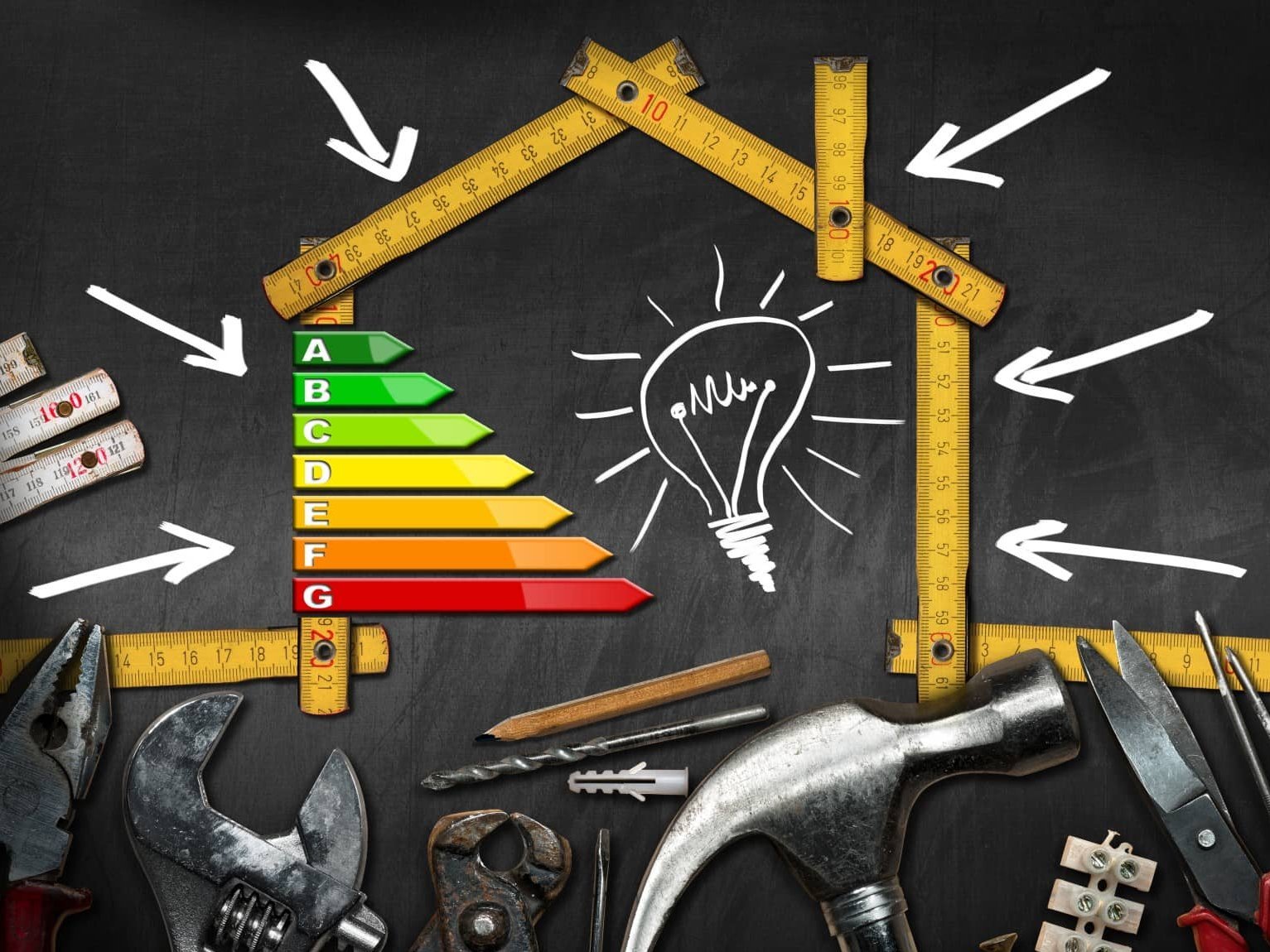 Graphik Energieeffizienz mit Werkzeug