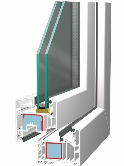 Kunststofffenster mit Zweifachverglasung