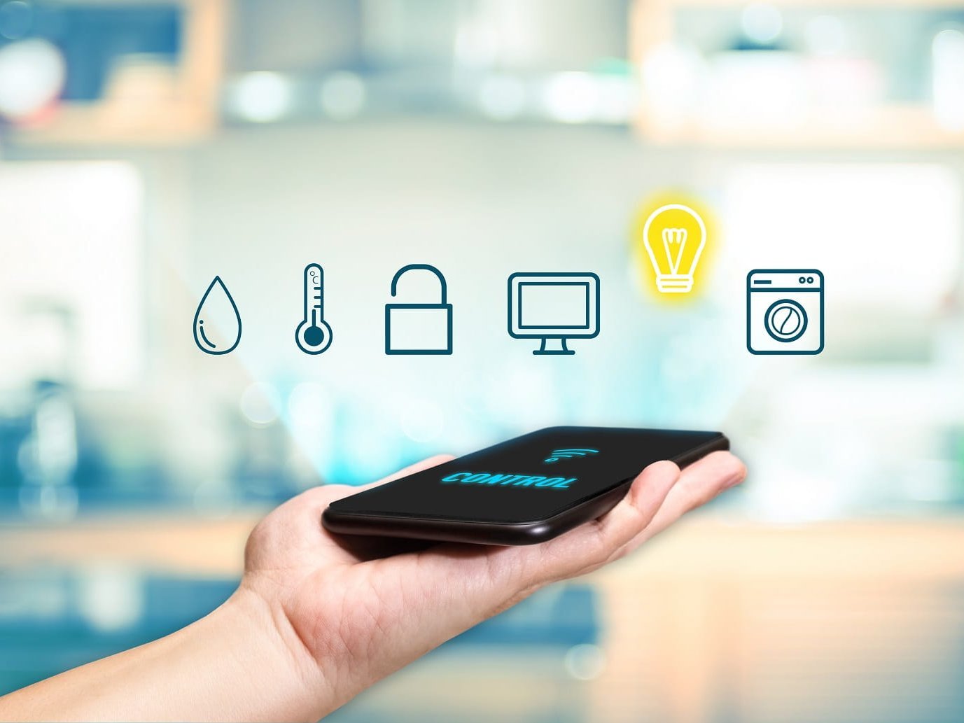 Smart Home: Grundausstattung für Einsteiger Smart Home, Smartphone, Icons